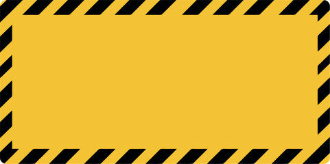 Yellow warning sign with black stripes