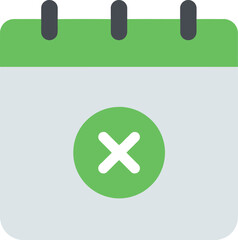 Obraz premium Calendar with cancelled date icon
