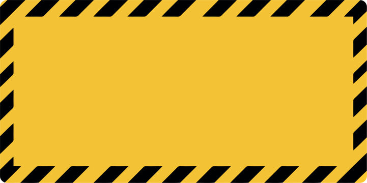 Yellow warning sign with black stripes