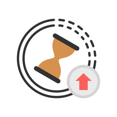 Uptime Icon Vector Illustration Flat Version