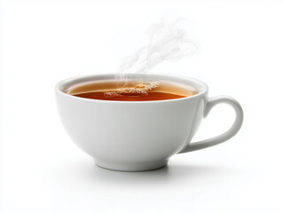 Cup of Tea Isolated on Pure White Background

