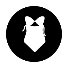 black and white bikini icon