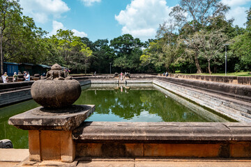 ruins of bath, anuradhapura ancient city, sri lanka