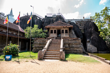 buddhist temple in anuradhapura, sri lanka