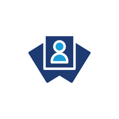 id card photo colored icon vector design good for web or mobile app