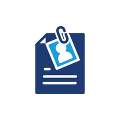 document attachment colored icon symbol of work vector design good for web or mobile app