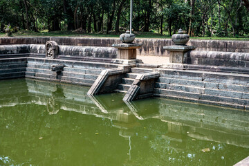 pool in the park, old city of anuradhapura, sri lanka