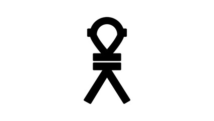 Sa Symbol of Protection, black isolated silhouette