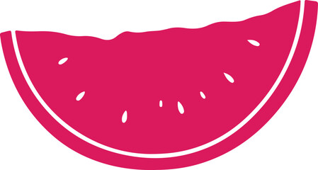 Watermelon Rind in silhouette image white backgrpound.