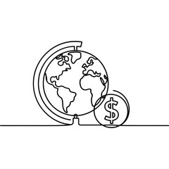 Global finance and economic growth concept