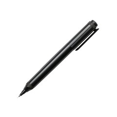 Black ink pen isolated PNG clipart without shadow with transparent background  
