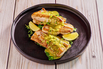 roasted snapper fillets with fresh citrus herb vinaigrette