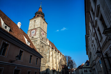 Obraz premium View of the historic Black Church in Brasov, Romania