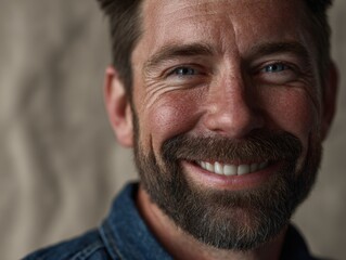 Fototapeta premium Professional headshot: smiling businessman portrait 