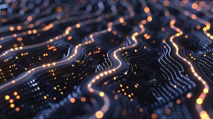 A vibrant fusion of technology, science, and design, featuring digital patterns, abstract shapes, and futuristic concepts. Dynamic waves, geometric grids, and colorful fractals