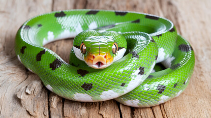 Fototapeta premium green grass snake