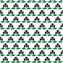 seamless pattern with green leaves