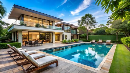 Fototapeta premium Swimming Pool House Images 