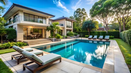 Fototapeta premium Swimming Pool House Images 