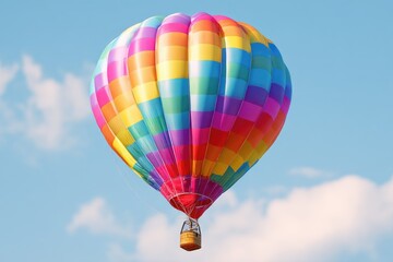 Naklejka premium Colorful Hot Air Balloon in Sky