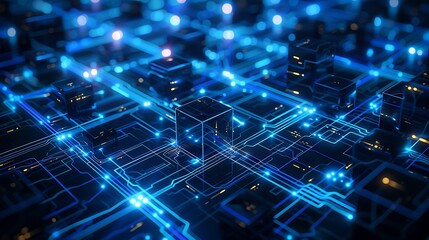 A vibrant fusion of technology, science, and design, featuring digital patterns, abstract shapes, and futuristic concepts. Dynamic waves, geometric grids, and colorful fractals create a stunning visua