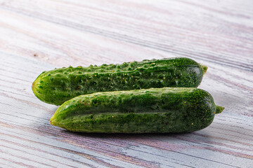 Raw fresh ripe green cucucmbers