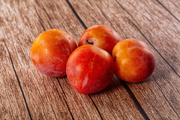 Ripe sweet juicy fresh purple plums