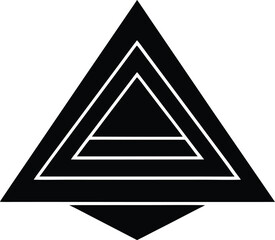 abstract triangle on transparent background 