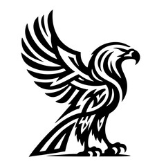 Fototapeta premium Striking Tribal Eagle Design Illustration
