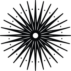 Obraz premium black and white star on transparent background