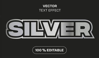 Silver Text Effect (editable)