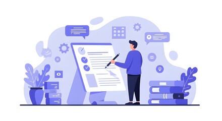 Focused Accountant Preparing Depreciation Schedule For Company Assets In Modern Office, Calculating Asset Value, Useful Life, And Compliance For Accurate Financial Reporting