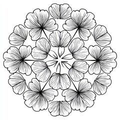 Symmetrical floral mandala design