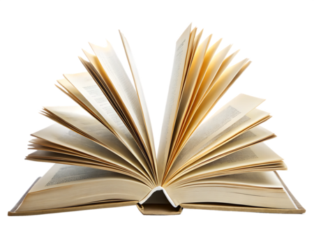 open book isolated on white background PNG , AI GENERATED 