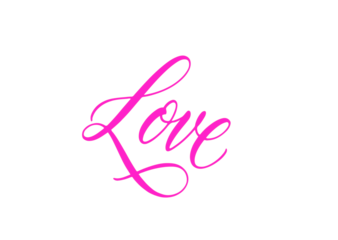 Elegant pink calligraphy text “Love” romantic cursive typography perfect for wedding, Valentine’s Day, and romantic design projects.