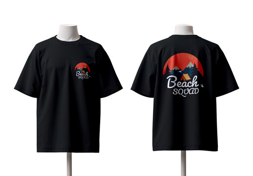 Vintage Beach Squad Camp T-Shirt Design