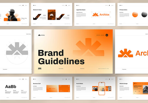 Modern Architecture Brand Guidelines Identity Template