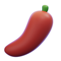 Chili 3D Icon.