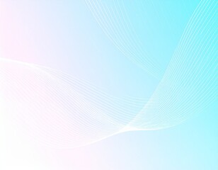 Pastel Gradient Background with Abstract Wave Lines