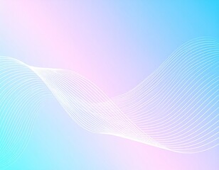 Pastel Gradient Background with Abstract Wave Lines