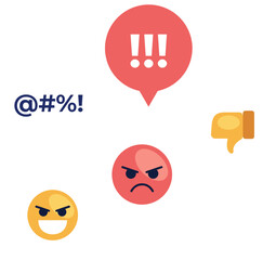 hate comment vector icon