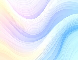 Fototapeta premium 3D Pastel Gradient Waves with Smooth Curves