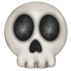 Happy Halloween set with Kawaii ghost, pumpkins, bat and decoration carnival elements. Mystical magical collection clip art. Trendy modern hand drawn.