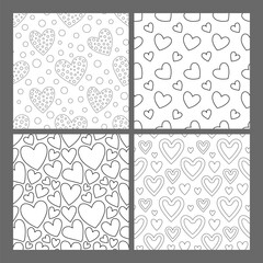 Collection of valentine seamless patterns