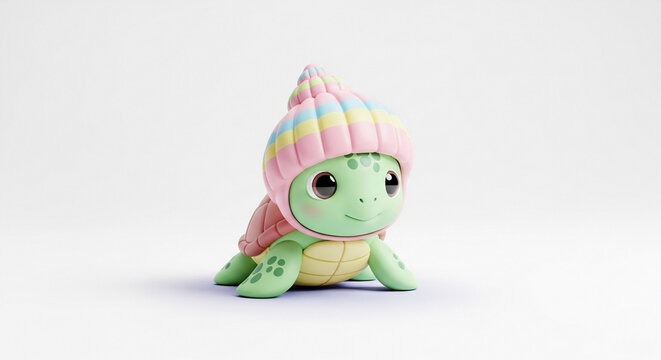 3d cartoon baby turtle 