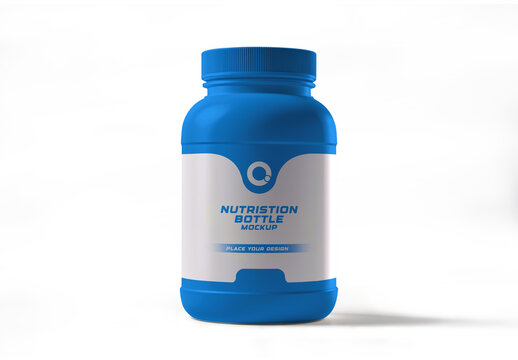 Plastic Nutrition Bottle Mockup