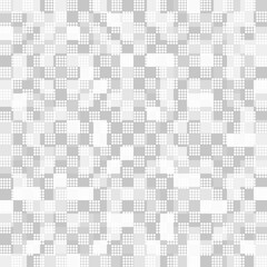 Gray and white abstract background with dots and squares. Vector illustration. Seamless geometric pattern for wallpapers, covers, and textiles.