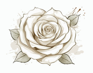 Beautiful color Rose logo vector, attractive style 