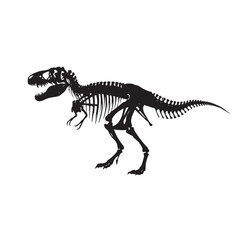 Dinosaur fossil silhouette vector