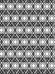 Seamless black and white geometric pattern with modern minimalist style, perfect for fashion fabrics, apparel design, home interior decor, and luxury packaging. The design features clean lines, 
